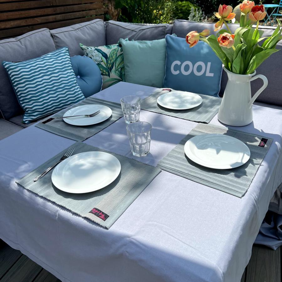 Ragged Rose Grey Placemats