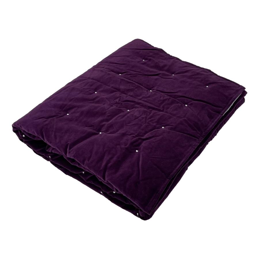 Ragged Rose Lauren Aubergine Velvet Blanket