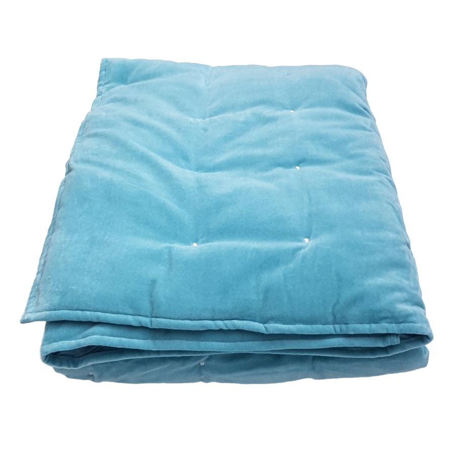 Ragged Rose Lauren Duck Egg Blue Velvet Blanket
