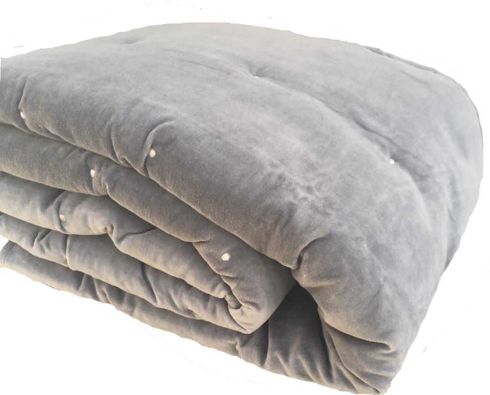 Ragged Rose Lauren Grey Velvet Blanket