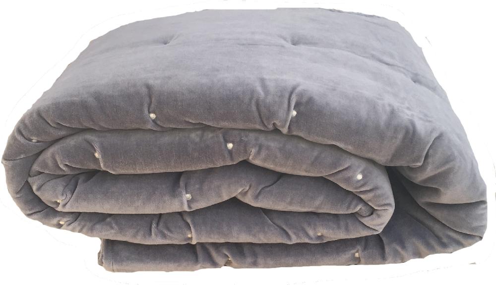 Ragged Rose Lauren Grey Velvet Blanket