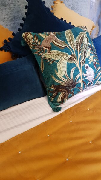 Ragged Rose Lauren Mustard Gold Velvet Blanket