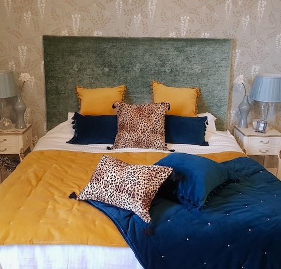 Ragged Rose Lauren Mustard Gold Velvet Blanket