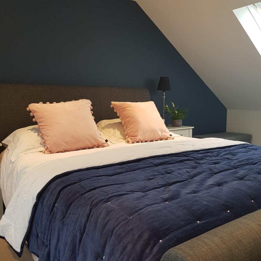 Ragged Rose Lauren Navy Blue Velvet Blanket