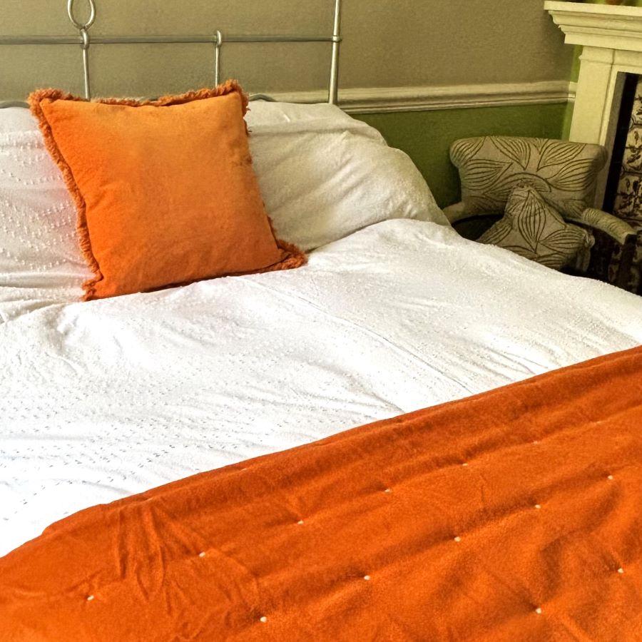 Ragged Rose Lauren Orange Velvet Blanket