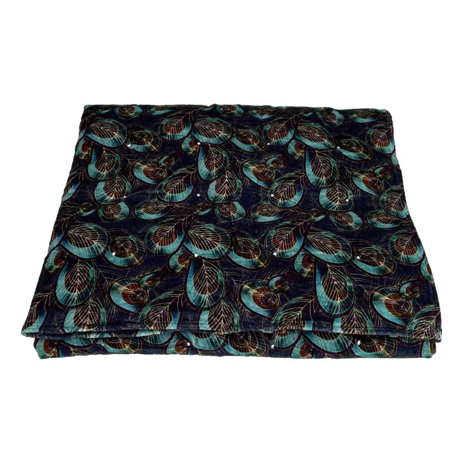 Ragged Rose Lauren Peacock Velvet Blanket