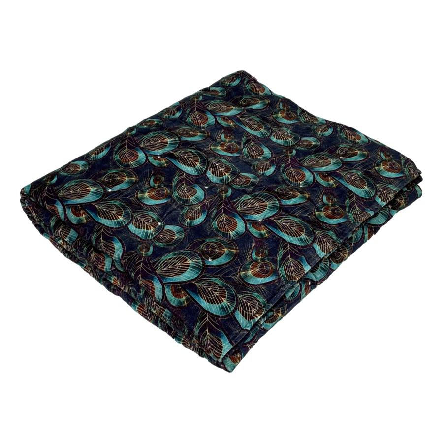 Ragged Rose Lauren Peacock Velvet Blanket