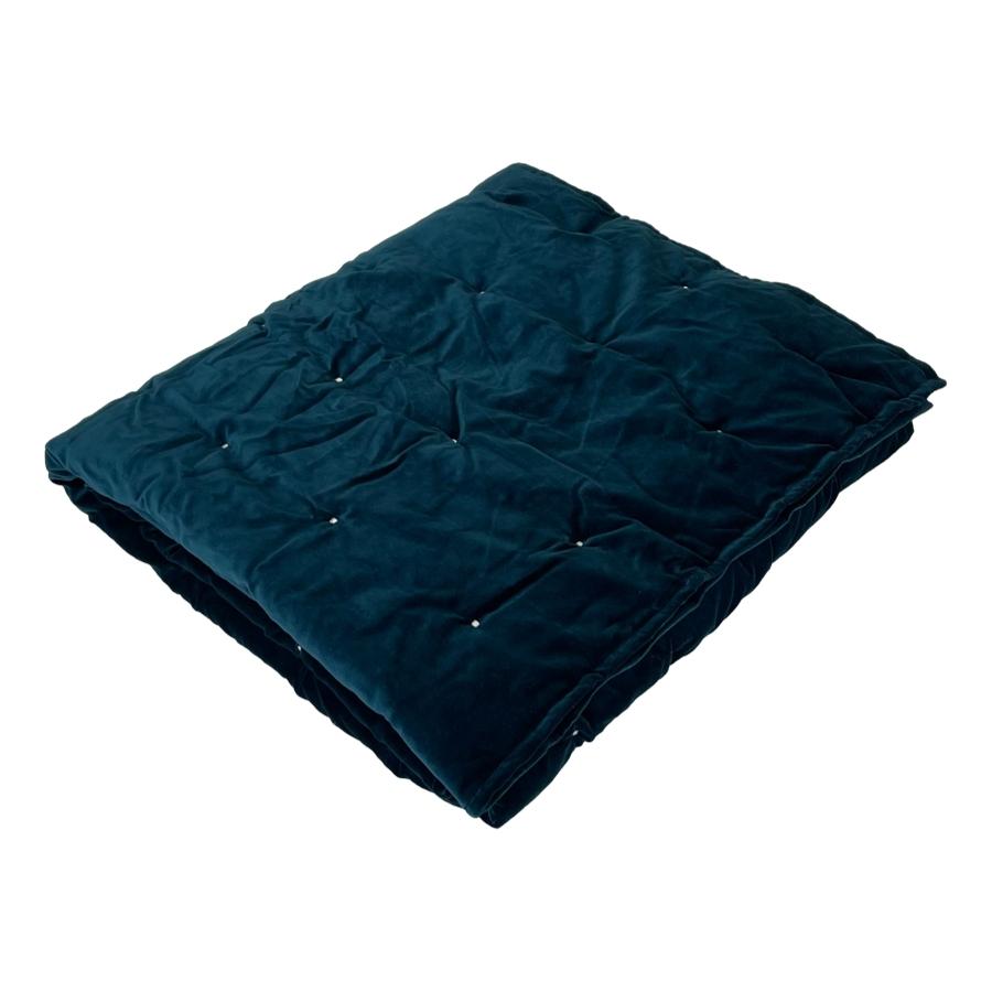 Ragged Rose Lauren Petrol Velvet Blanket
