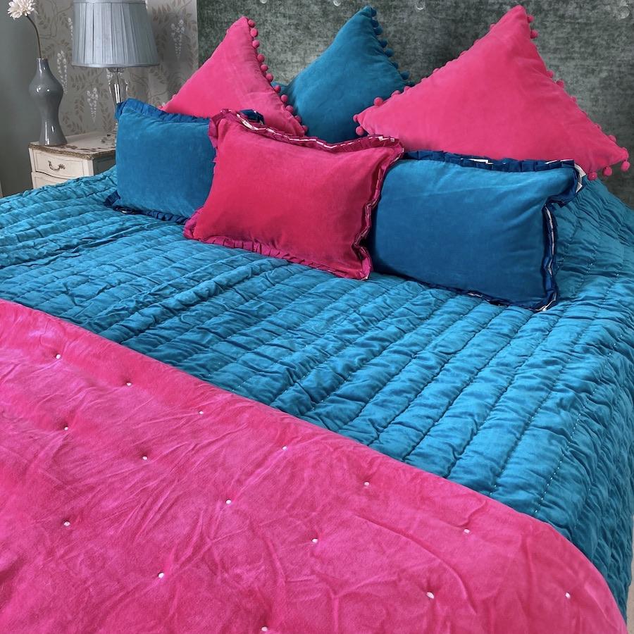 Ragged Rose Lauren Pink Velvet Blanket