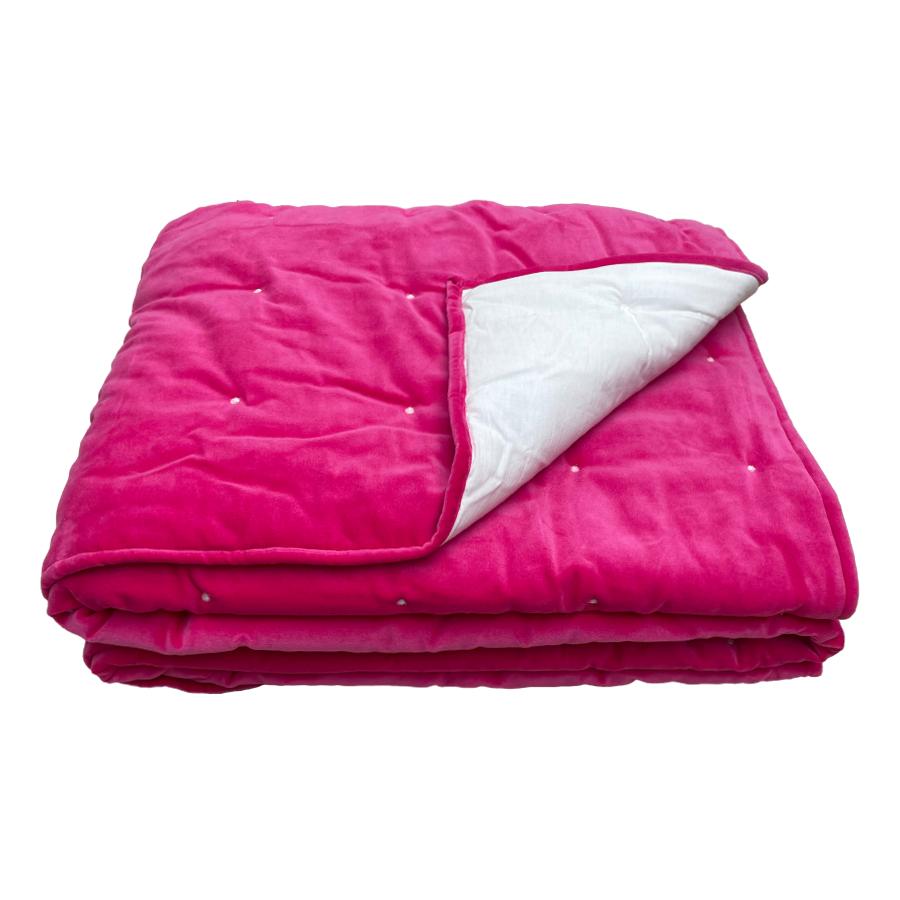Ragged Rose Lauren Pink Velvet Blanket