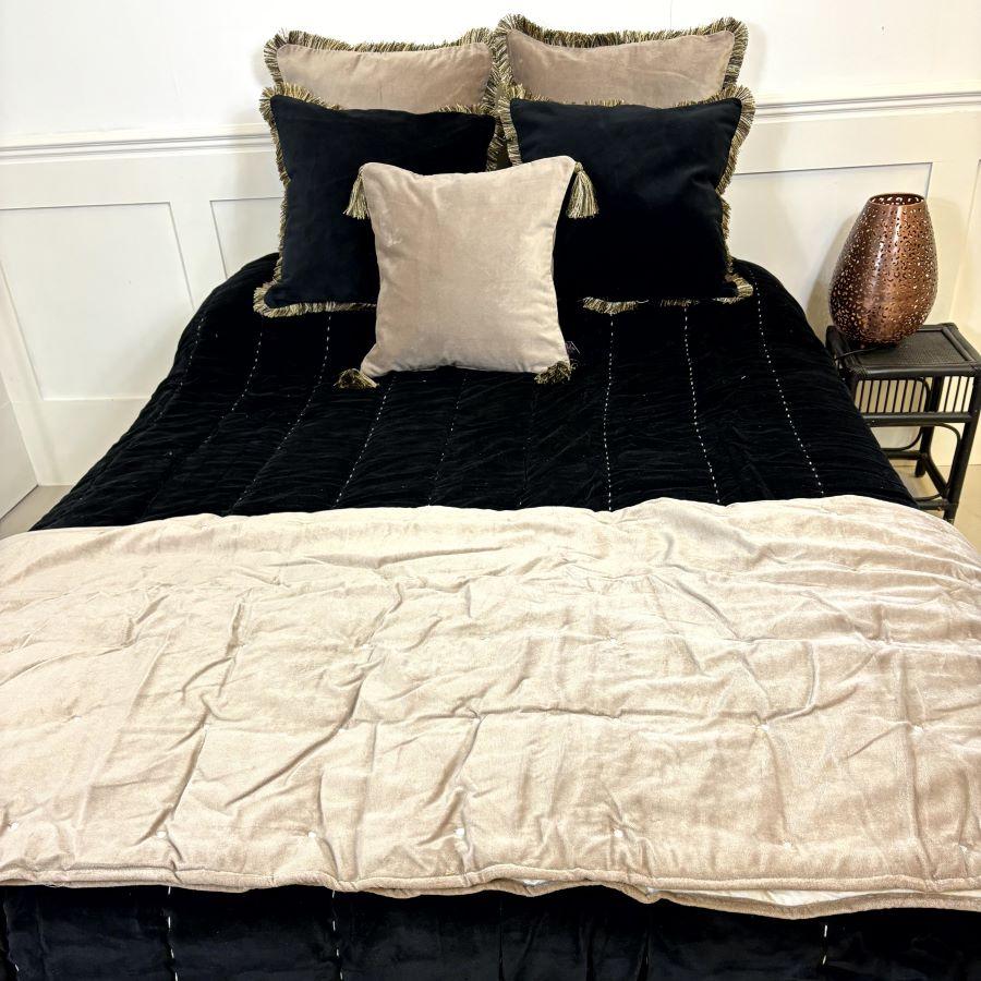 Ragged Rose Lauren Taupe Velvet Blanket