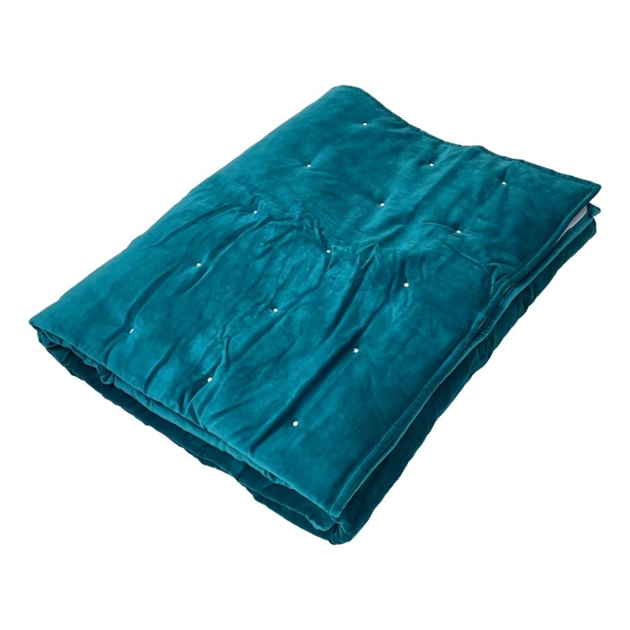 Ragged Rose Lauren Teal Velvet Blanket