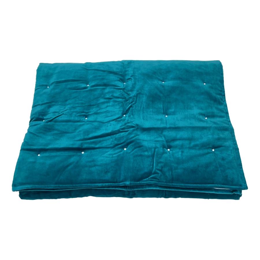 Ragged Rose Lauren Teal Velvet Blanket