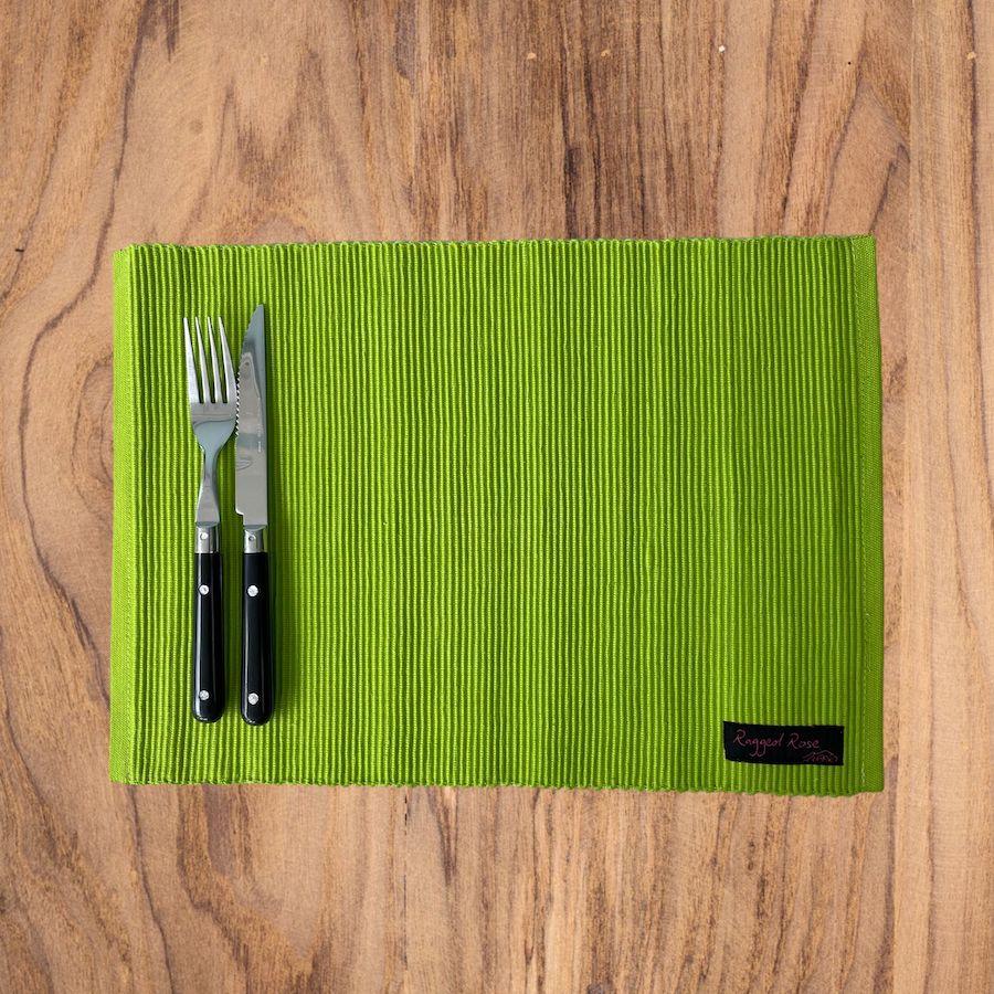 Ragged Rose Lime Green Placemats