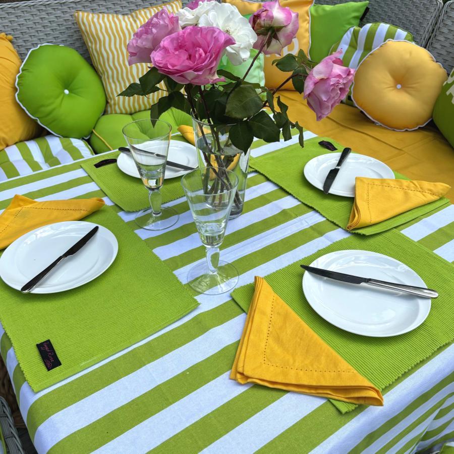 Ragged Rose Lime Green Placemats