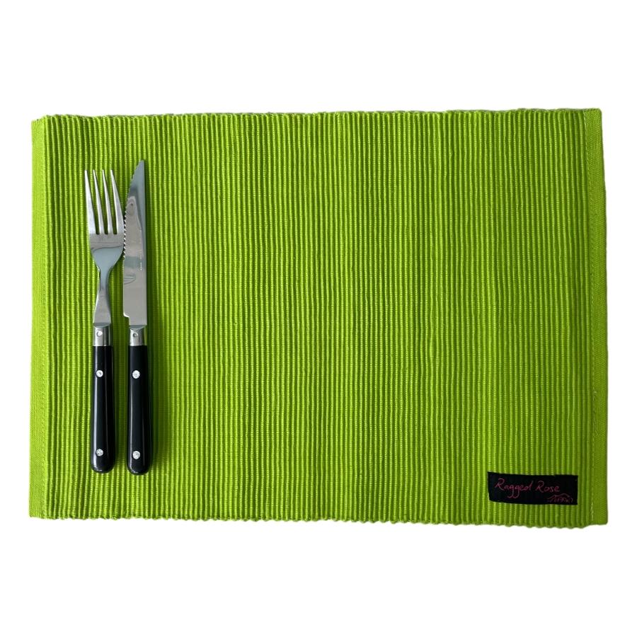 ragged rose Lime Green Placemats