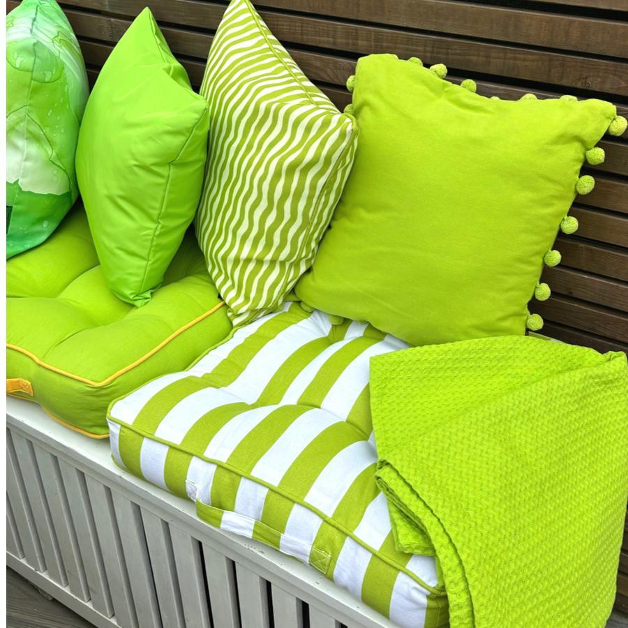 Ragged Rose Lime Green Throw