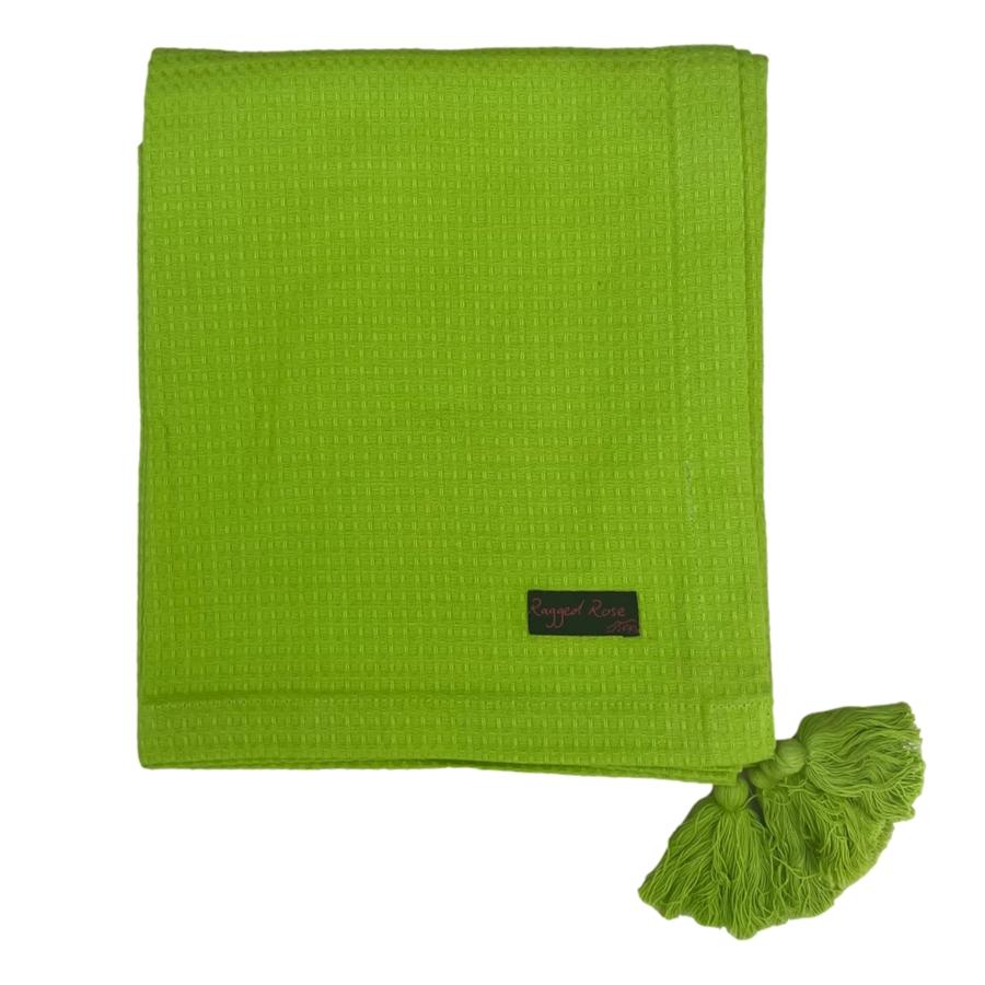 ragged rose Lime Green Throw