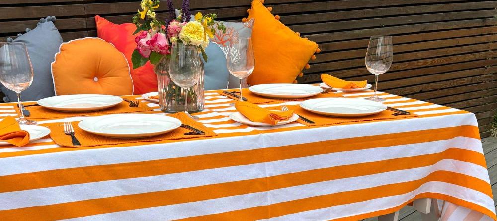 Ragged Rose Orange Napkins