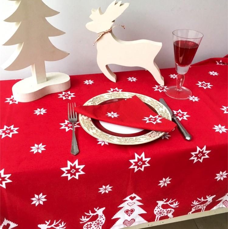 Ragged Rose Red Christmas Star Napkins