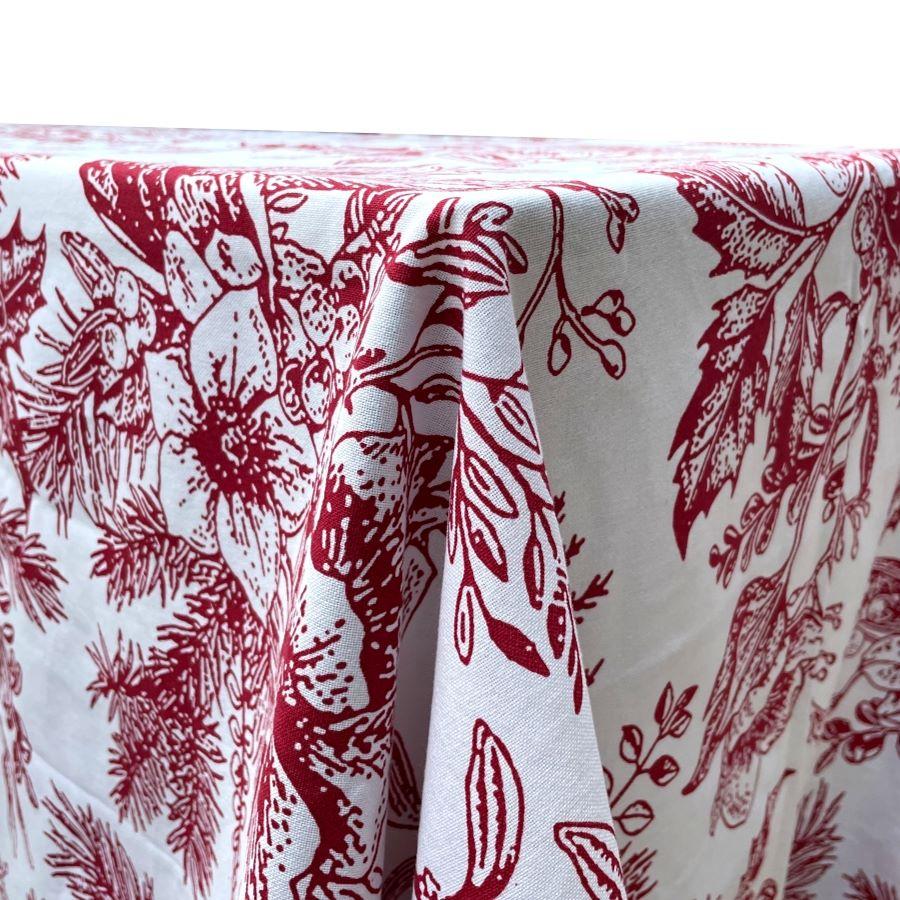 Ragged Rose Red Holly Christmas Napkins