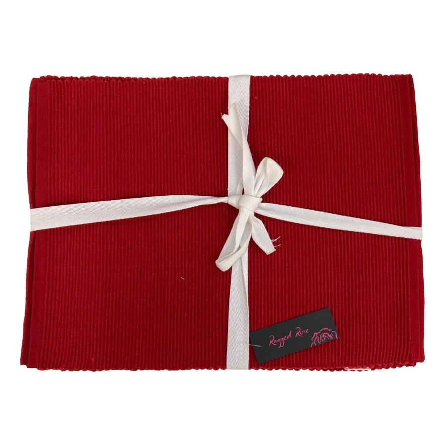 Ragged Rose Red Placemats