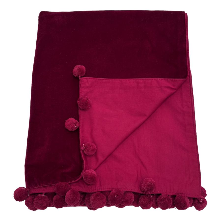ragged rose Red Velvet Throw