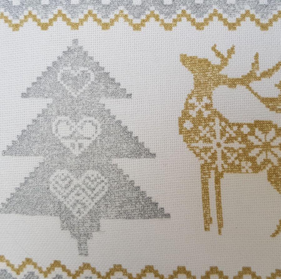 Ragged Rose Silver Reindeer Christmas Napkins