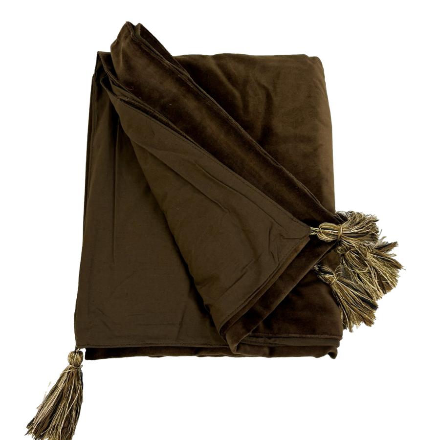 Ragged Rose Tanya Brown Velvet Throw