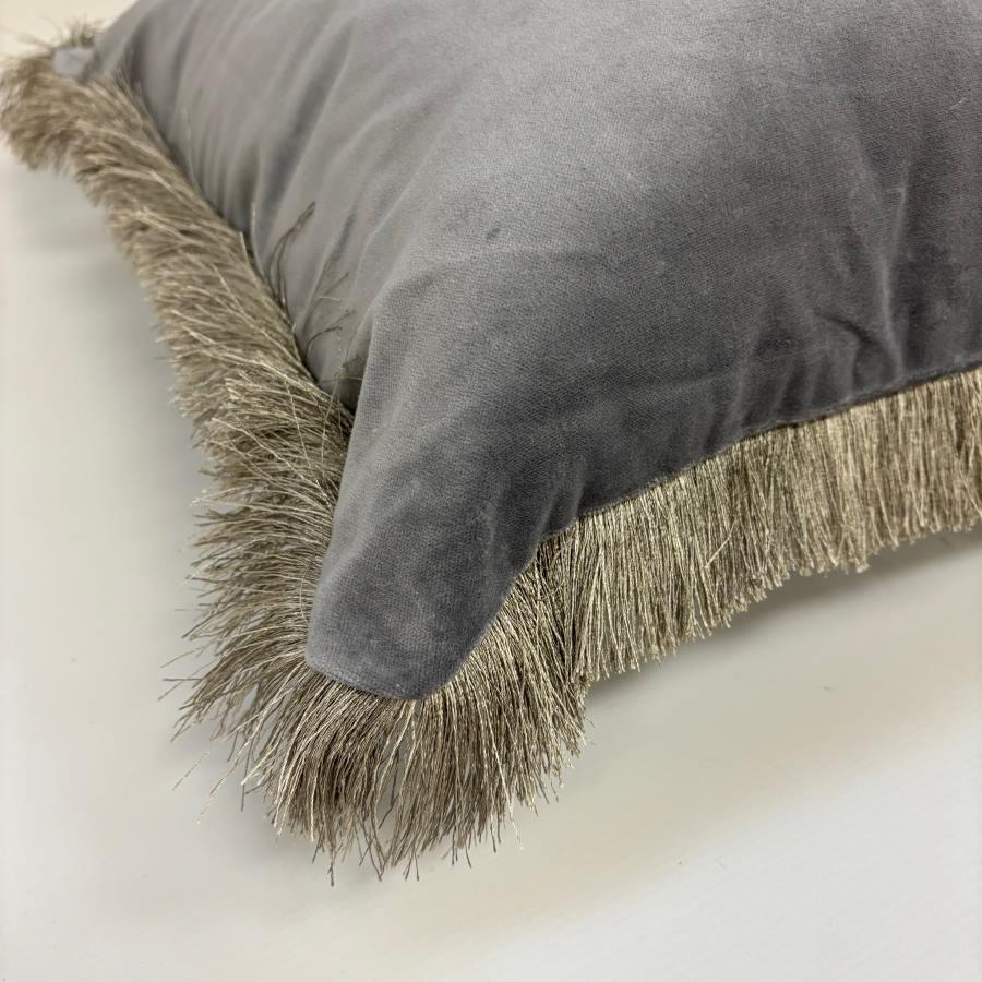 Ragged Rose Tanya Grey Velvet Throw