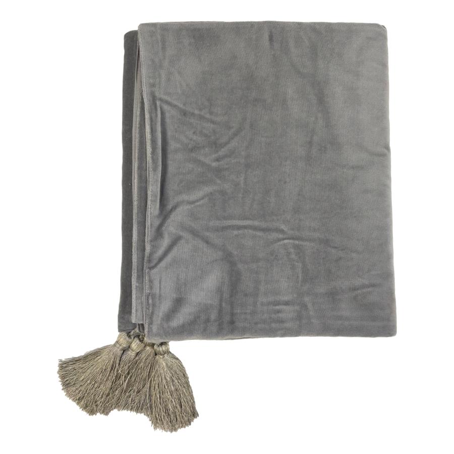 ragged rose Tanya Grey Velvet Throw