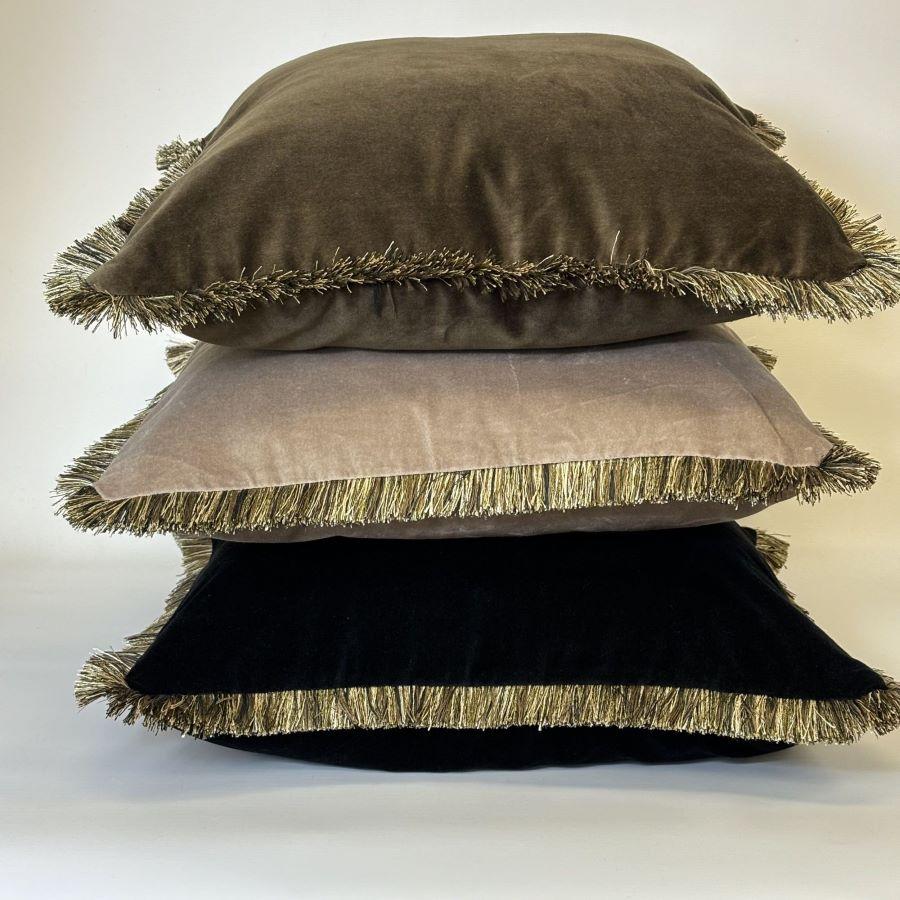 Ragged Rose Tanya Taupe Velvet Throw