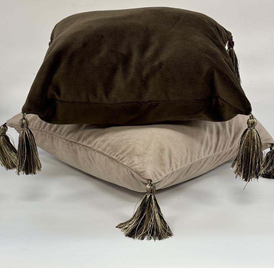 Ragged Rose Tanya Taupe Velvet Throw