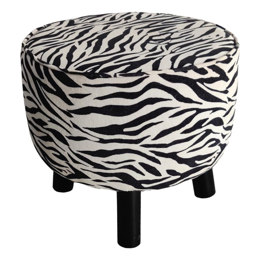 ragged rose Zebra Print Footstool
