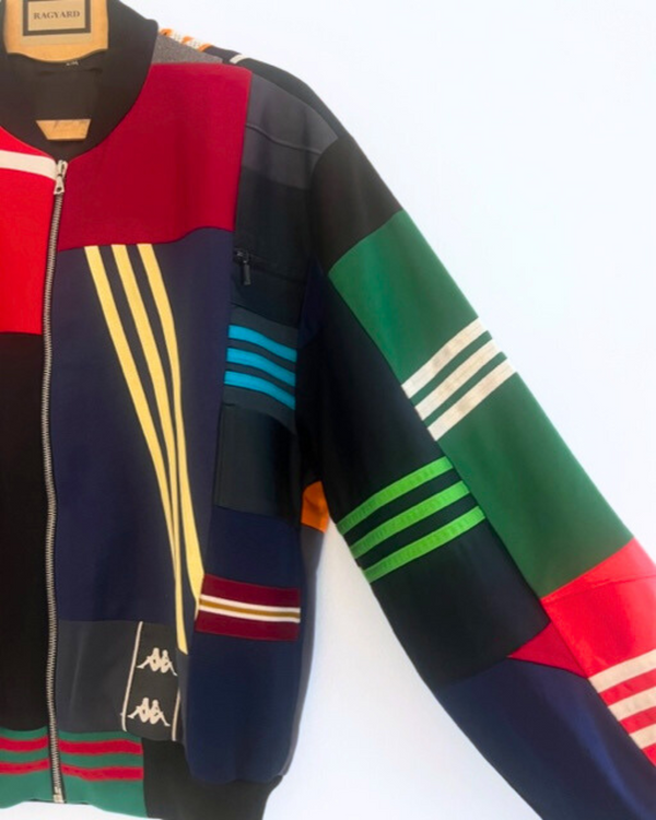 Ragyard ONE OFF BOMBER Jacket Made From Vintage Sportswear Panelling