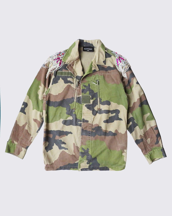 ragyard Beaded Shoulder Patch Camo F2 Jacket ragyard Beaded Shoulder Patch Camo F2 Jacket