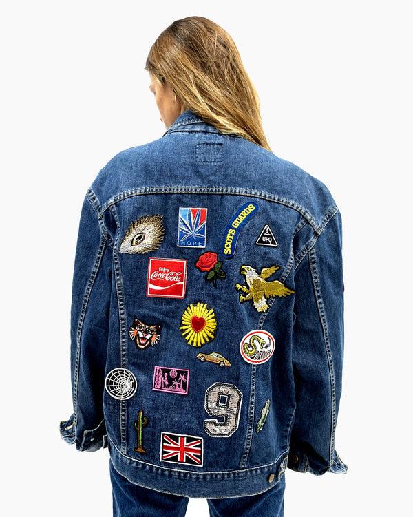 Ragyard Blue Wash Reworked Denim Jacket