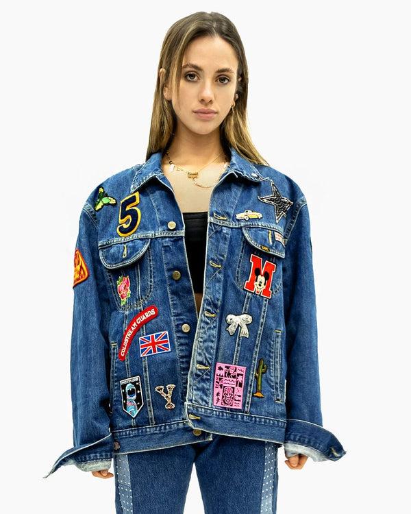 ragyard Blue Wash Reworked Denim Jacket ragyard Blue Wash Reworked Denim Jacket