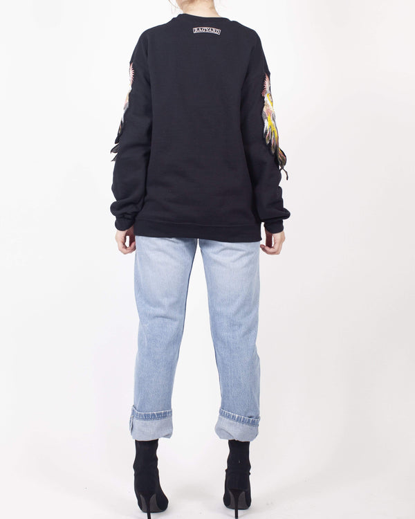 Ragyard Evergreen - Black Parrot Patch Sweatshirt