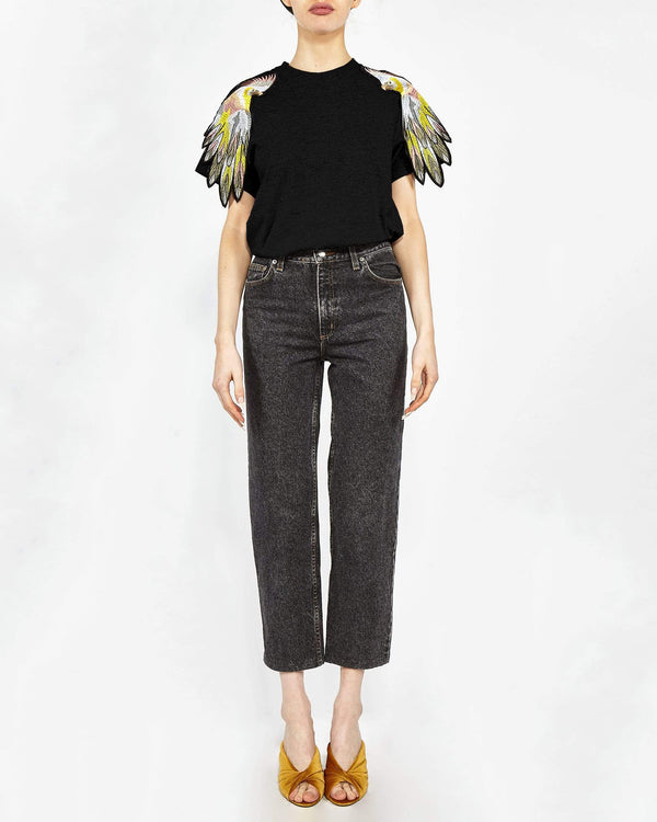 ragyard Evergreen - Black Parrot Patch T-Shirt