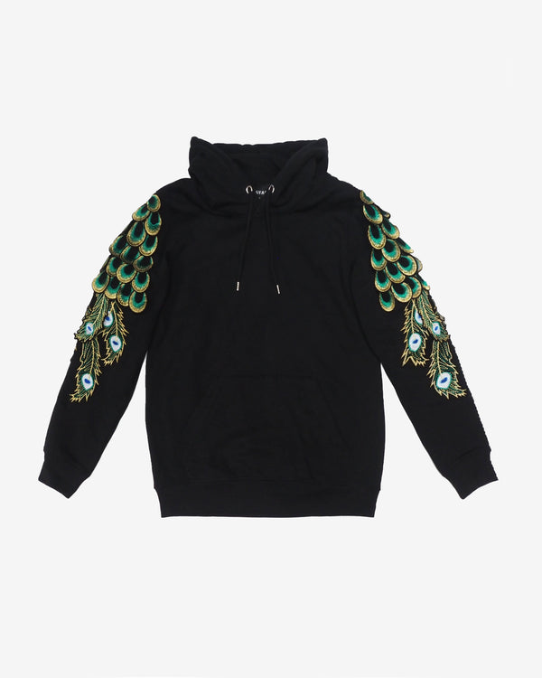 Ragyard Evergreen - Black Peacock Patch Hoodie