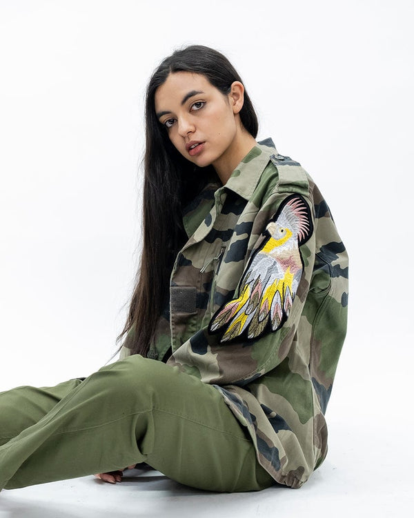 ragyard Evergreen - Camo Parrot Patch F2 Jacket ragyard Evergreen - Camo Parrot Patch F2 Jacket