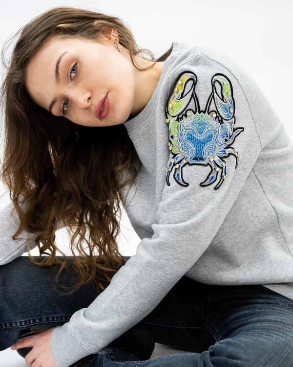 Ragyard Evergreen - Grey Crab Patch Sweatshirt
