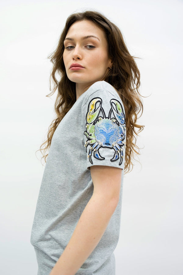 Ragyard Evergreen- Grey Crab Patch T-Shirt