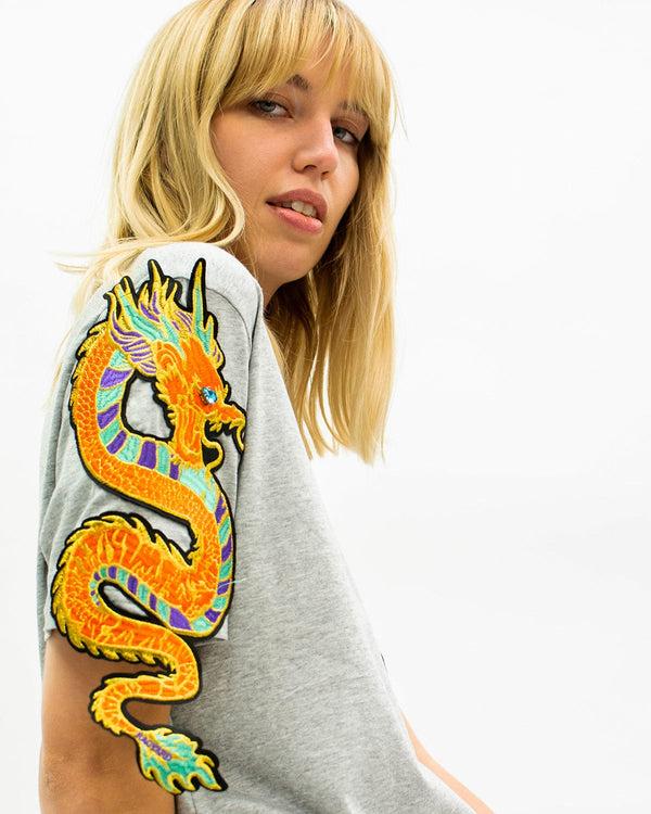 ragyard Evergreen - Grey Dragon Patch T-Shirt