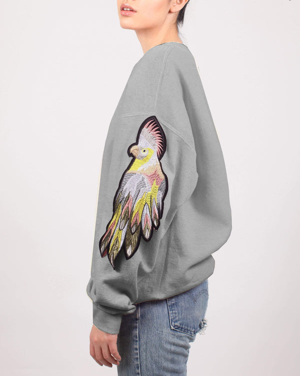 Ragyard Evergreen - Grey Parrot Patch Sweatshirt