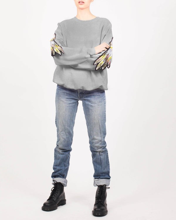 ragyard Evergreen - Grey Parrot Patch Sweatshirt