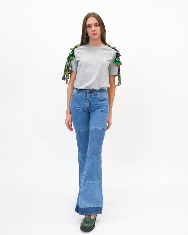 Ragyard Evergreen - Grey Peacock Patch T-Shirt