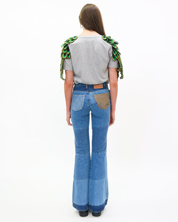Ragyard Evergreen - Grey Peacock Patch T-Shirt