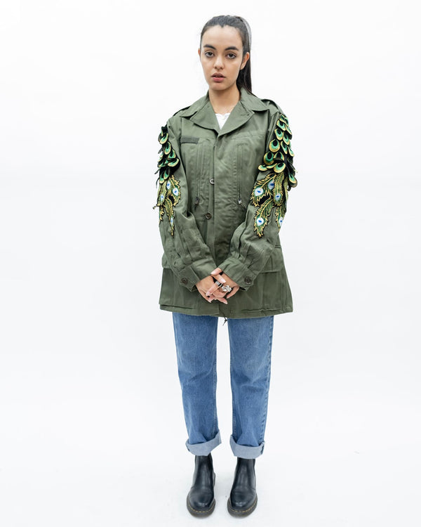Ragyard Evergreen - Khaki Peacock Patch F2 Jacket